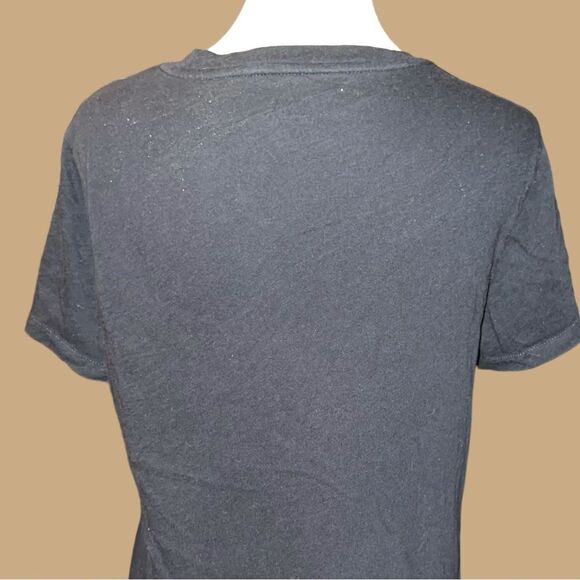 J. Crew black vneck tee. Pre loved - Picture 4 of 5